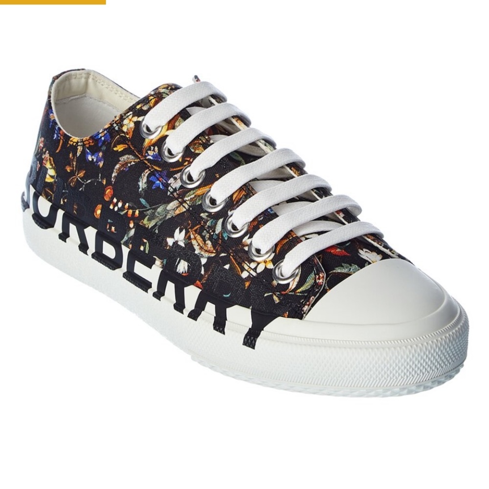 Burberry Larkhall Floral Logo Sneaker Size 8.5